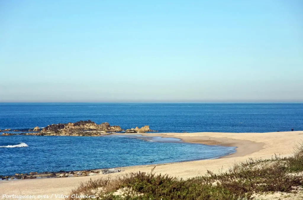 Photographie de la plage do Mindelo à Vila do Conde proche de Porto au Portugal.